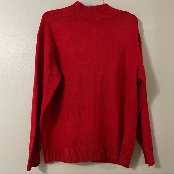 Polo by Ralph Lauren Red Knit Quarter Zip Long Sleeve Pullover Sweater Men’s 2XL - Picture 5 of 8